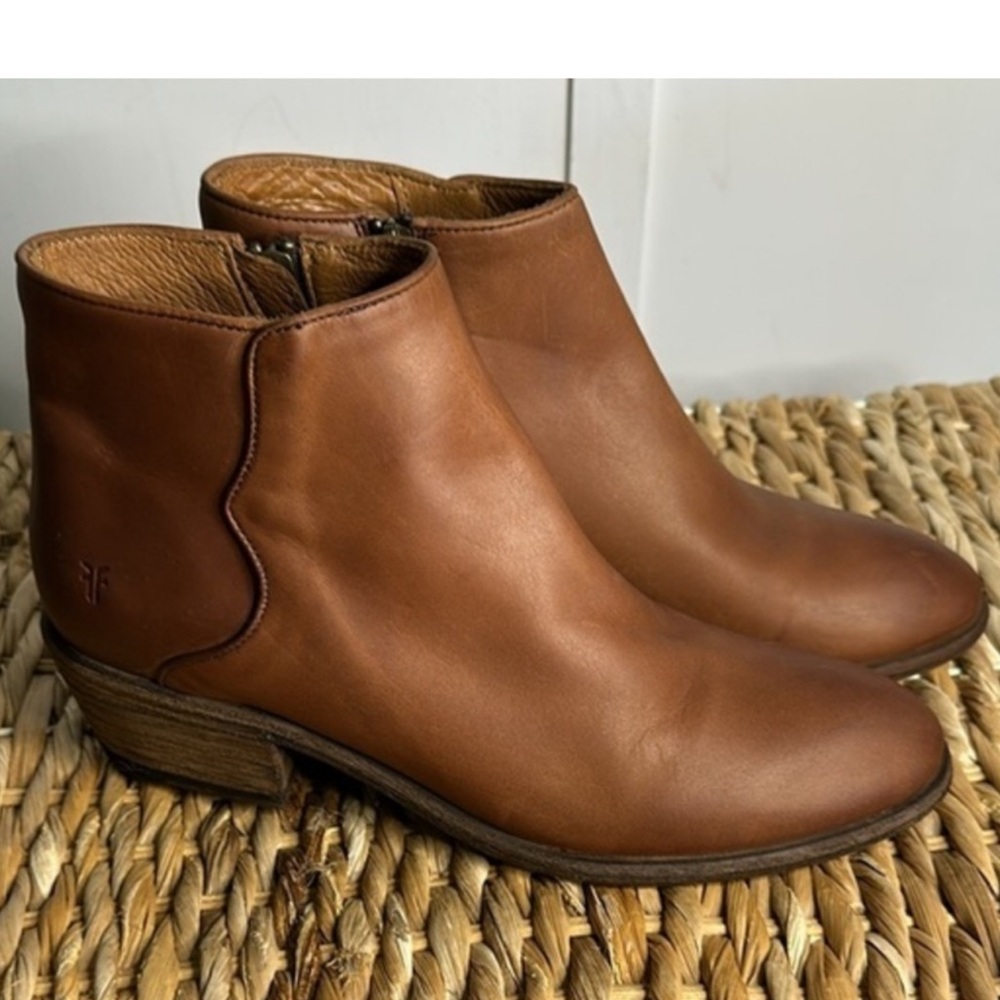 Frye Brown Leather Ankle Boots